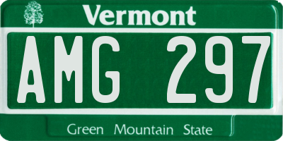 VT license plate AMG297