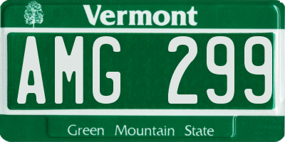 VT license plate AMG299