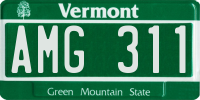 VT license plate AMG311