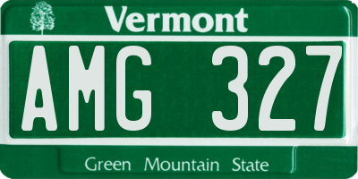 VT license plate AMG327