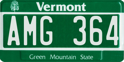 VT license plate AMG364