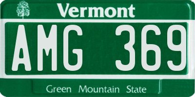 VT license plate AMG369