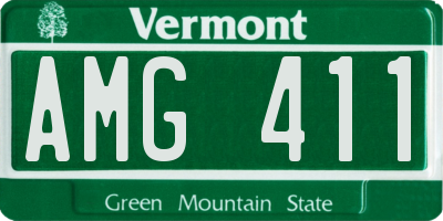 VT license plate AMG411
