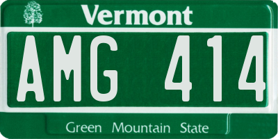 VT license plate AMG414