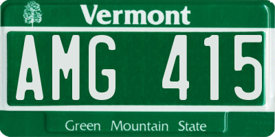 VT license plate AMG415