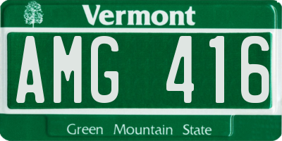 VT license plate AMG416