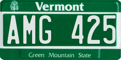 VT license plate AMG425