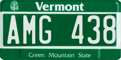 VT license plate AMG438