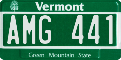 VT license plate AMG441