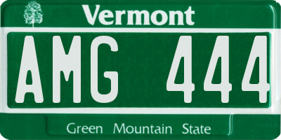 VT license plate AMG444