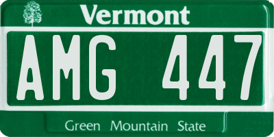 VT license plate AMG447