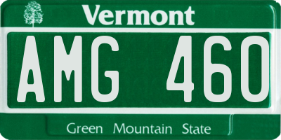 VT license plate AMG460