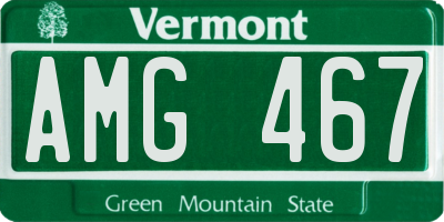 VT license plate AMG467