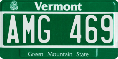 VT license plate AMG469