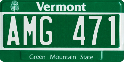 VT license plate AMG471