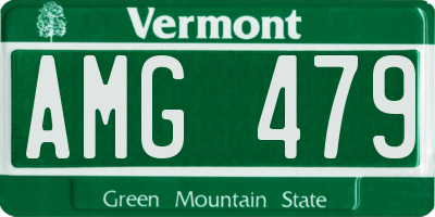 VT license plate AMG479