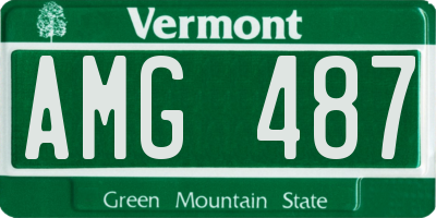 VT license plate AMG487