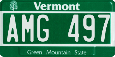 VT license plate AMG497