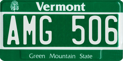 VT license plate AMG506