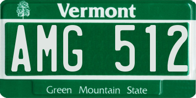 VT license plate AMG512
