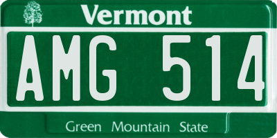 VT license plate AMG514