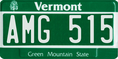 VT license plate AMG515