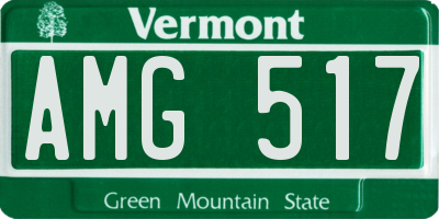 VT license plate AMG517