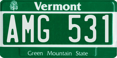 VT license plate AMG531