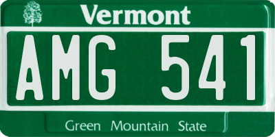 VT license plate AMG541