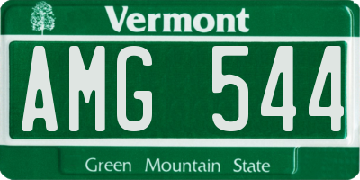 VT license plate AMG544