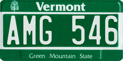 VT license plate AMG546