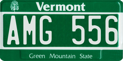VT license plate AMG556