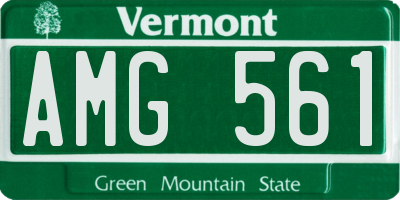 VT license plate AMG561