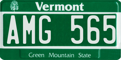 VT license plate AMG565