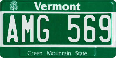 VT license plate AMG569