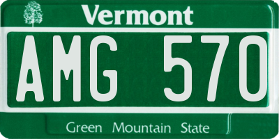 VT license plate AMG570