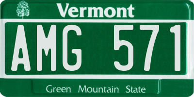 VT license plate AMG571