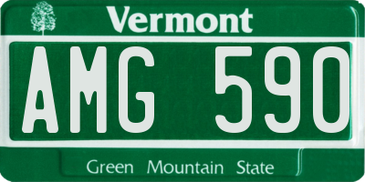 VT license plate AMG590