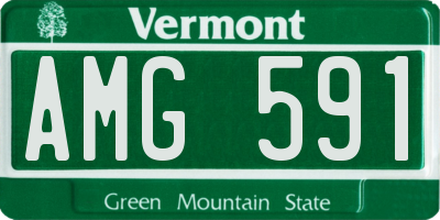 VT license plate AMG591