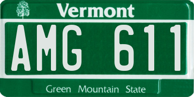 VT license plate AMG611