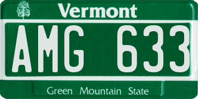 VT license plate AMG633