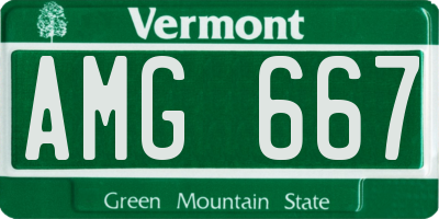 VT license plate AMG667