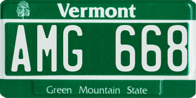 VT license plate AMG668