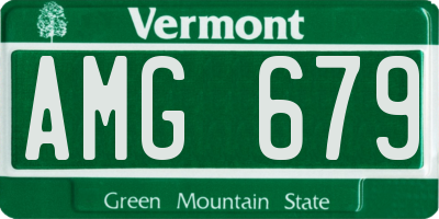 VT license plate AMG679