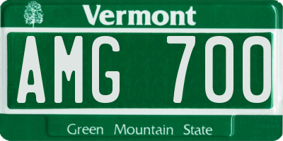 VT license plate AMG700