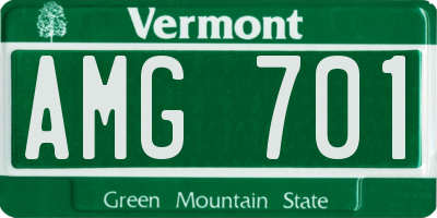 VT license plate AMG701