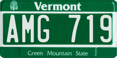 VT license plate AMG719