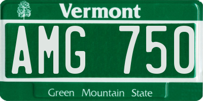 VT license plate AMG750