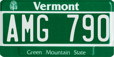 VT license plate AMG790