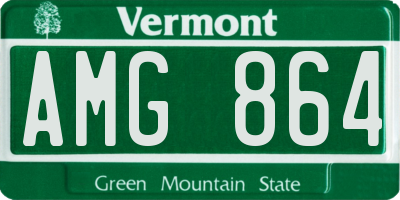VT license plate AMG864